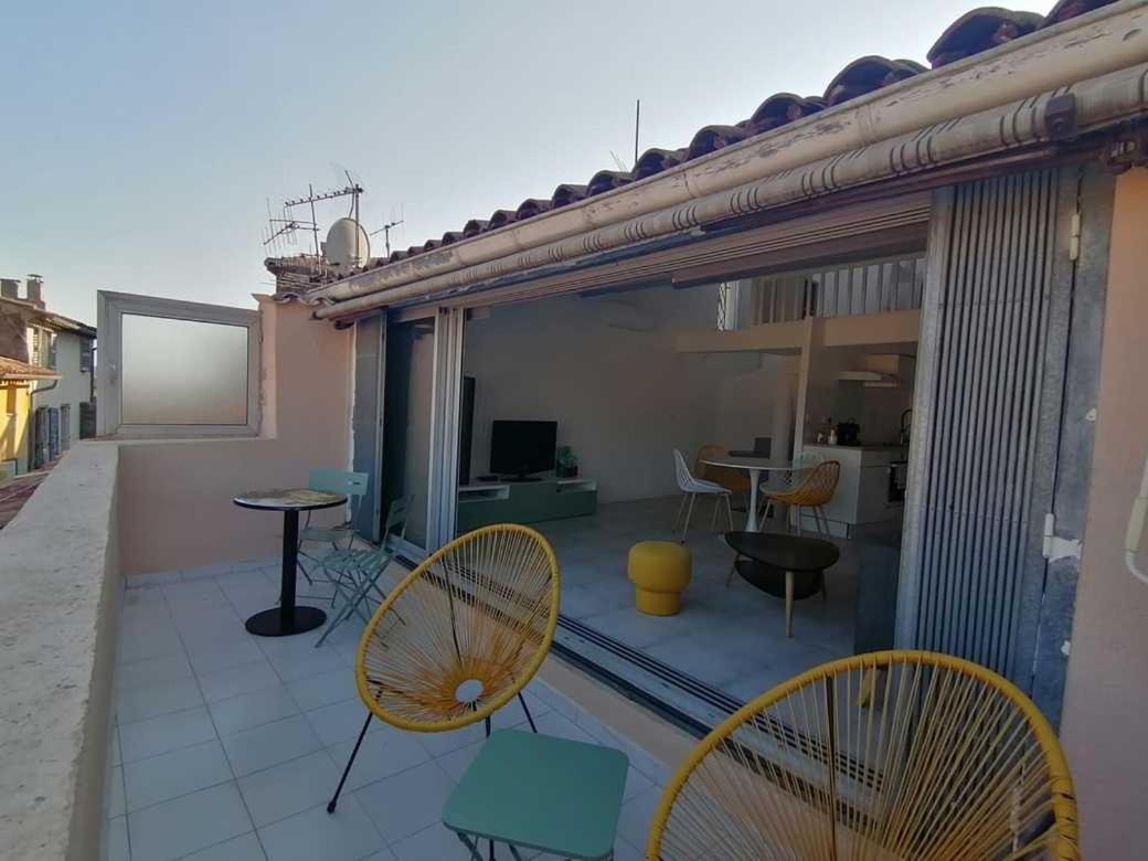 Charmant Appartement Terrasse Sur Les Toits Grasse Exterior foto